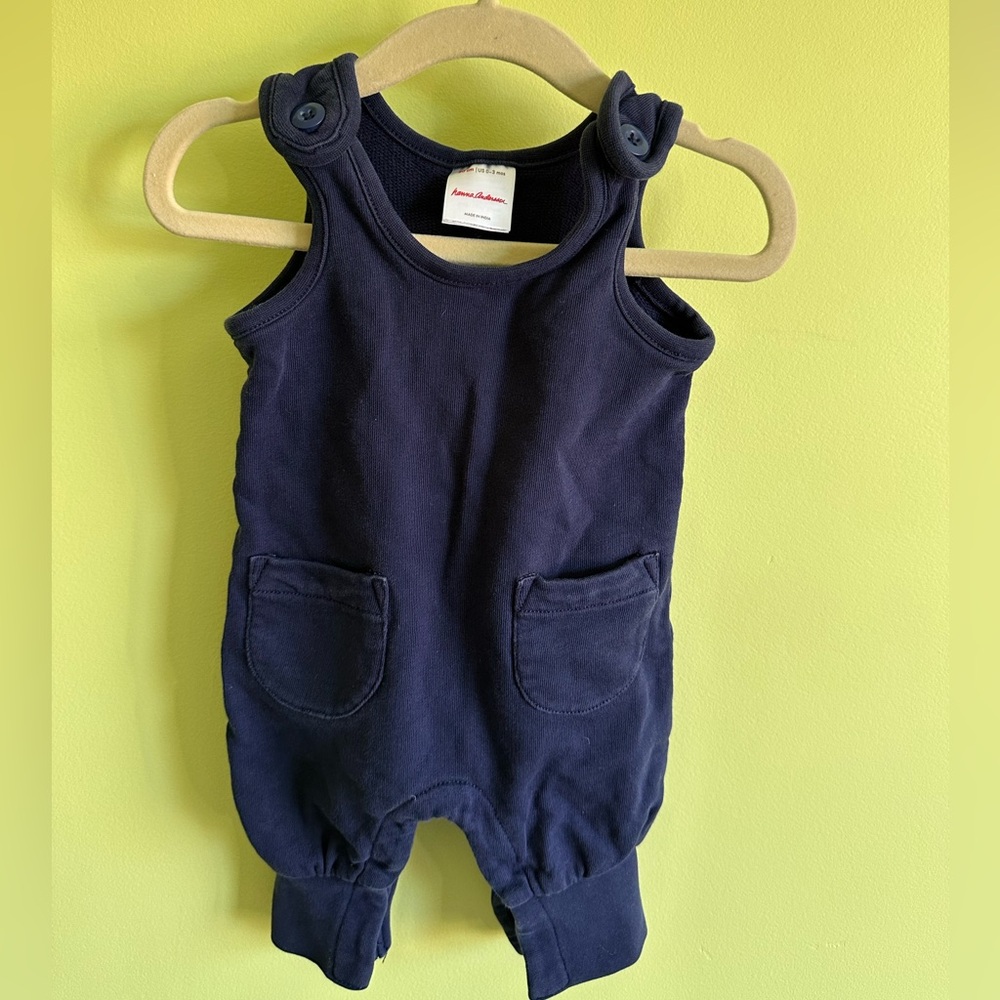Hanna Andersson Blue Overalls Soft Cotton Blend
